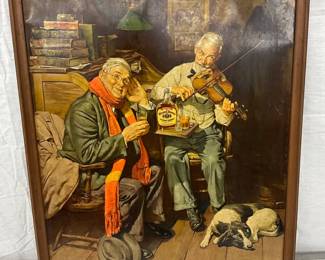 1938 The Wilken Family Whiskey Cardboard Advertising Sign by Harold Anderson, 23 x 28