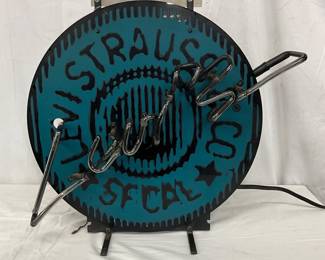 Levi’s Branded Neon Sign, 16-Inch, Circular Design