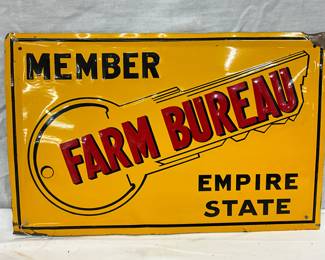 Embossed Early Farm Bureau Member Sign, 12 1/2” x 8”