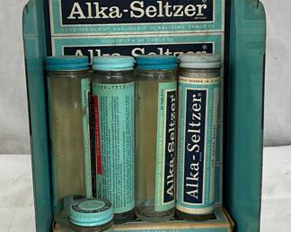 Alka-Seltzer Early Metal Counter Display, 7″ x 14″, Miles Laboratories