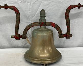 9″ x 12″ Brass Ship’s Bell with Ringer and Mounting Brackets