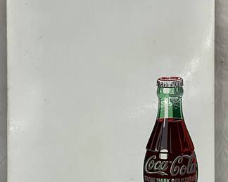 Coca-Cola Single-Sided Porcelain Sign with Bottle Graphic, 18 x 33 Inches
