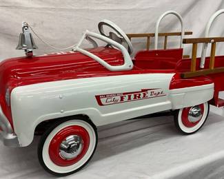 Professionally Restored Murray ‘Sad Face’ Fire Truck Pedal Car
