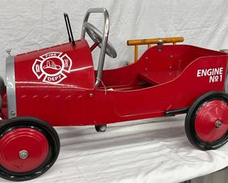 Reproduction Fire Engine Pedal Car with Engine No. 1 Design