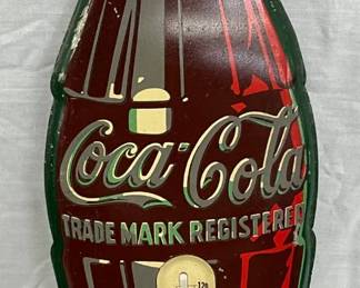 5 1/2 x 17-Inch Coca-Cola Bottle-Shaped Metal Thermometer