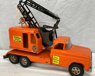 Tonka Mobile Clam Truck, 16 1/2″ x 13 1/3″, Orange with Collectible Decals