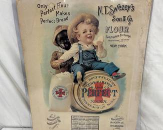 N.T. Sweezy’s Sons & Co. Flour 16×20 Advertising Calendar for Perfect Flour