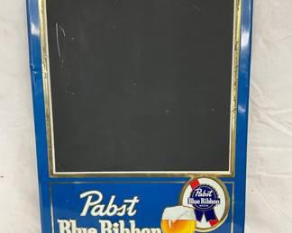 Embossed Pabst Blue Ribbon Metal Menu Board, 17 x 26 Inches