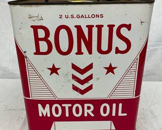 2-Gallon Bonus Motor Oil Can by Stoneham Supply Co., Warren, PA