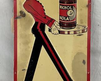 Nichol Kola Embossed Metal Sign, 12 x 36 Inches