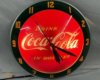 Coca-Cola Double Bubble Illuminated Clock, Circa 30 Years Old