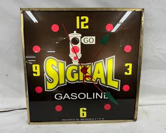 15-Inch Signal Gasoline Light-Up Advertising Clock