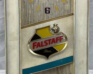 9 x 15 Falstaff Beer Advertising Wall Clock