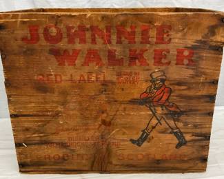 14″ x 10″ Johnnie Walker Red Label Wooden Box with Branding