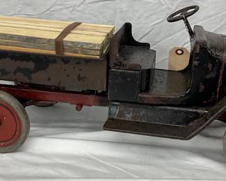 1920s 24-Inch Painted Metal Toy Truck, Possibly Keystone