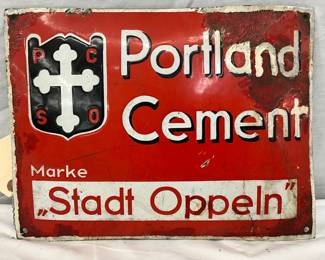 Single-Sided Porcelain Portland Cement Sign, 13″ x 10″