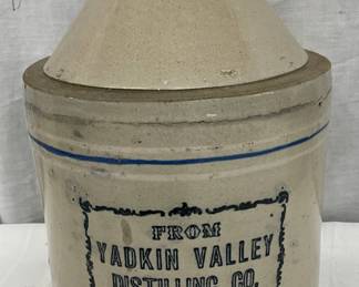 1G. Stoneware Jug from Yadkin Valley Distilling Co., N.C.
