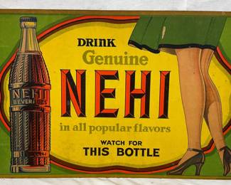 Nehi Cardboard Advertisement Sign