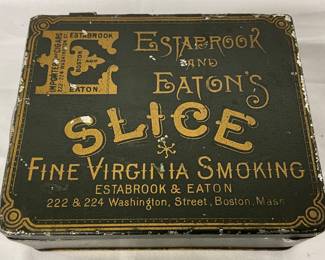 Estabrook & Eaton’s Slice Tobacco Tin, Fine Virginia Smoking