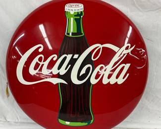 24-Inch Coca-Cola Bottle Cap Button Sign