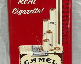 Camel Brand 6 x 16-Inch Cigarette Advertising Metal Thermometer