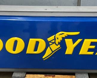 6-Foot Goodyear Embossed Double-Sided Light-Up Can Sign