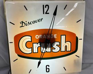 16-Inch Illuminated Orange Crush Wall Clock