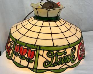 22-Inch Coca-Cola Stained Glass-Style Light-Up Lamp Shade