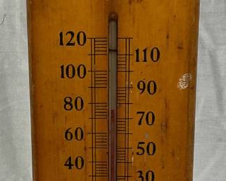 Barnhardt Brothers Wooden Advertising Thermometer, Charlotte, NC, 4 x 15 in.
