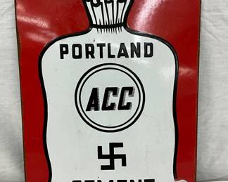 12 1/2″ x 16″ Porcelain Portland Cement Advertising Sign
