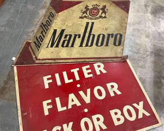 1958 Marlboro Two-Piece Metal Advertising Sign, 10 ft Tall