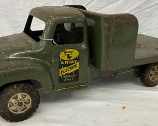 Buddy L Army Electric Truck, 14 1/2 x 5 Inches