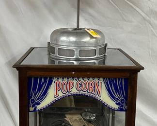 17X45 Vintage Countertop Popcorn Maker with Original Umbrella