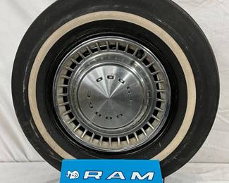 27″ x 25″ RAM Tire Display With Dodge Hubcap