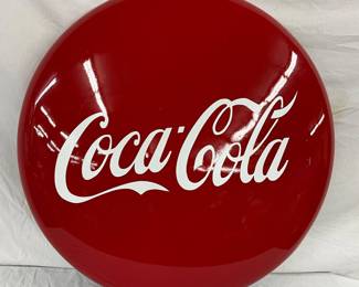 Restored Coca-Cola 36in Advertising Button Sign