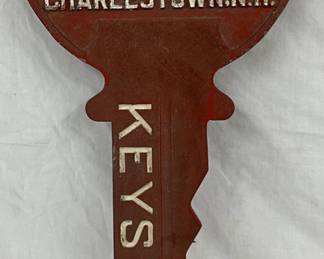 Cast Metal Key Display Sign for Keil, Charlestown, NH, 27 1/2 x 12 Inches