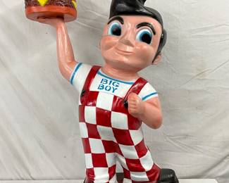 Big Boy Cast Aluminum Statue, 24 Inches Wide, 40 Inches Tall