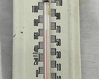 Amoco Branded 2 1/2×8 Metal Wall-Mounted Thermometer