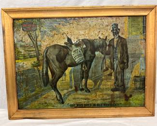 Green River Whiskey Tin Litho Advertising Sign, 33 1/2 x 23 1/2 in.