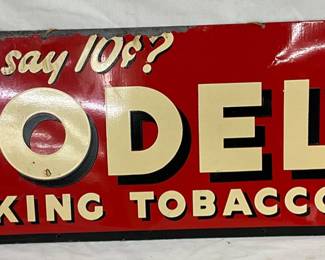 34 x 12 Metal Model Smoking Tobacco Advertising Sign