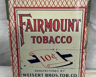 Fairmount Tobacco Tin by Weisert Bros. Tob. Co., St. Louis