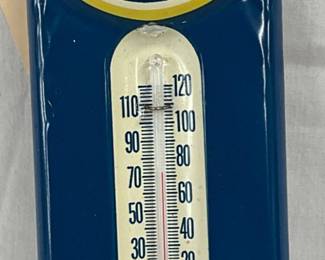 Embossed Metal Mail Pouch Tobacco Thermometer, 3 x 9 Inches