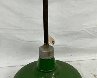 16-Inch Green Enamel Store Fixture with Metal Stem