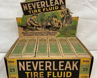 Neverleak Tire Fluid Store Display With Product, 10″ x 10″