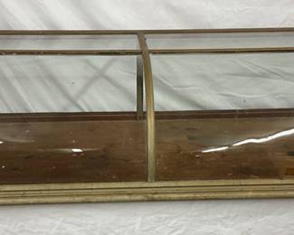 58-Inch Curved Glass Display Case with Original Glass