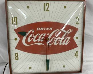 15-Inch Coca-Cola Fishtail Logo Wall Clock