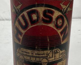 Hudson Motor Oil Glass Jar with Metal Screw Cap