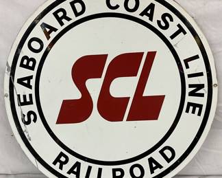 1967 Seaboard Coast Line Railroad 24-Inch Metal Sign