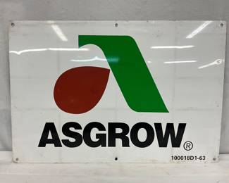 Metal Double-Sided Asgrow and Dekalb Sign, 24×16