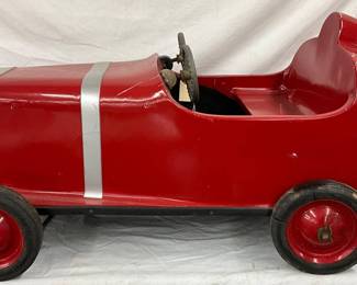 Early Carnival Kitty Car Red Steel Pedal Car